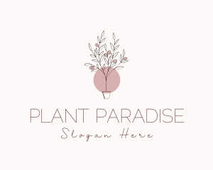 Potted Olive Plant logo design