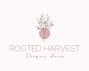 Potted Olive Plant logo design