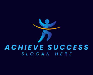 Person Leader Success logo design