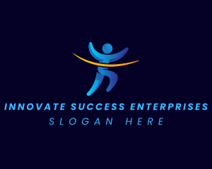 Person Leader Success logo design