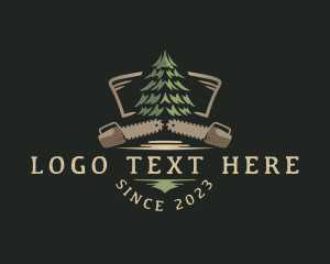 Tree - Chainsaw Tree Lumber logo design