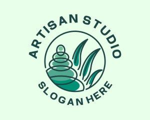 Rock Balancing Meditation logo design