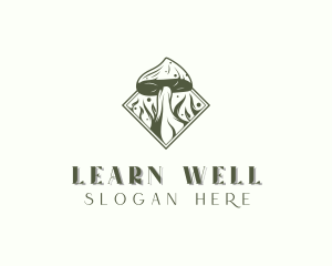 Mushroom Wellness Botany logo design