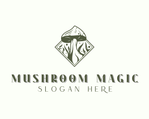 Mushroom Wellness Botany logo design