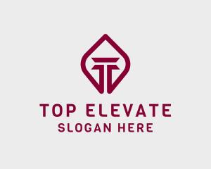 Pillar Firm Letter T logo design