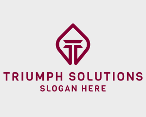 Pillar Firm Letter T logo design