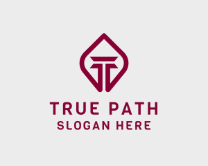 Pillar Firm Letter T logo design