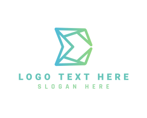 Green Polygon Letter E logo
