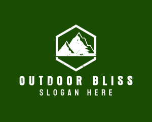 Outdoor Mountain Camp logo design