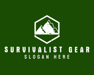 Outdoor Mountain Camp logo design