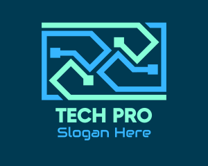 Blue Tech Cables logo design