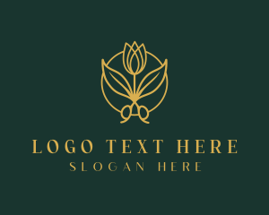 Elegant Floral Shears logo