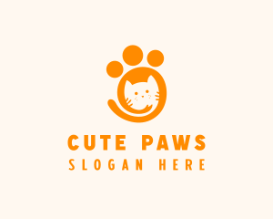 Cat Paw Veterinary logo design