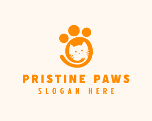 Cat Paw Veterinary logo design