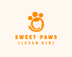 Cat Paw Veterinary logo design