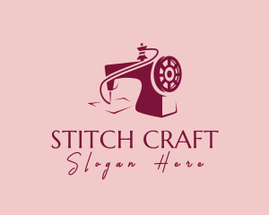 Pink Sewing Machine logo