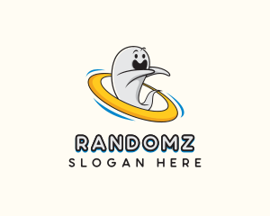 Happy Ghost Mascot Logo