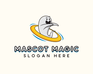 Happy Ghost Mascot logo