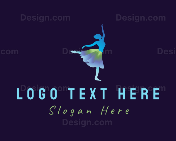 Woman Ballerina Dancer Logo