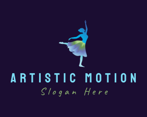 Woman Ballerina Dancer logo