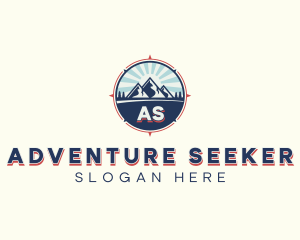 Adventure Mountain Compass logo design