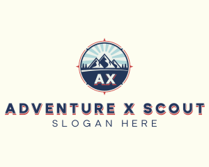 Adventure Mountain Compass logo design