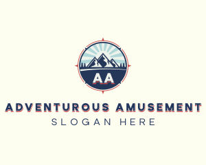 Adventure Mountain Compass logo design