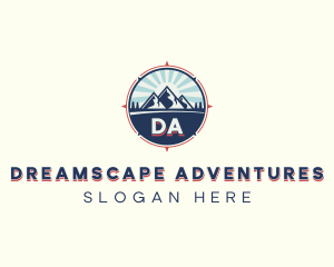 Adventure Mountain Compass logo design