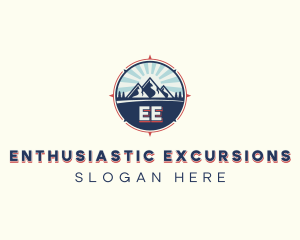 Adventure Mountain Compass logo design