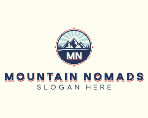 Adventure Mountain Compass logo design