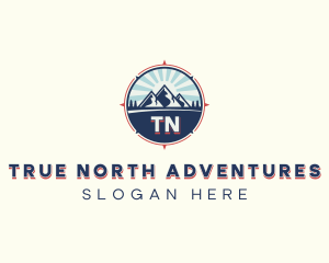 Adventure Mountain Compass logo design