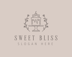 Floral Ornament Cake logo design