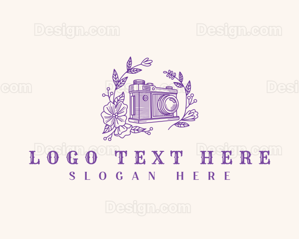 Retro Wedding Camera Logo