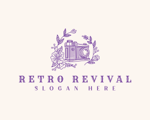 Retro Wedding Camera logo design