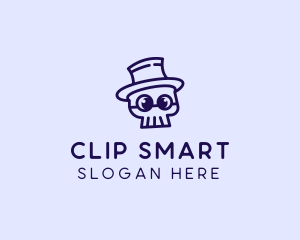 Smart Skull Doodle  logo design