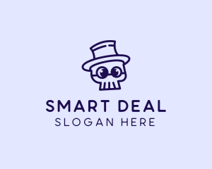 Smart Skull Doodle  logo design