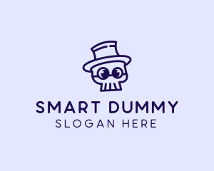 Smart Skull Doodle  logo design