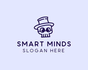 Smart Skull Doodle  logo design