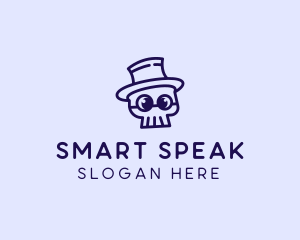 Smart Skull Doodle  logo design