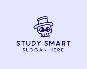 Smart Skull Doodle  logo design