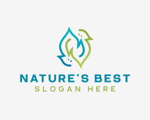 Sustainable Natural Leaf logo design