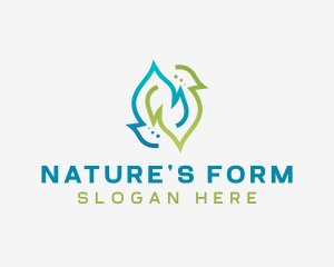 Sustainable Natural Leaf logo design