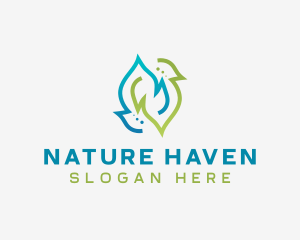 Sustainable Natural Leaf logo design