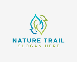 Sustainable Natural Leaf logo design