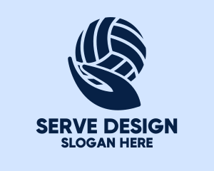 Volleyball Player Hand  logo design