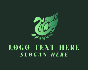 Green Swan Leaf logo