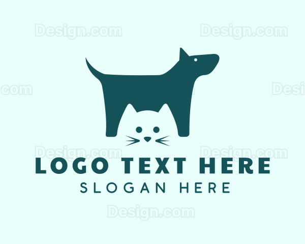 Cat Dog Veterinary Logo