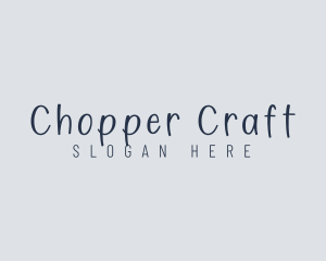 Handwritten Craft Boutique logo design