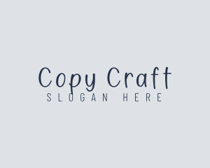 Handwritten Craft Boutique logo design