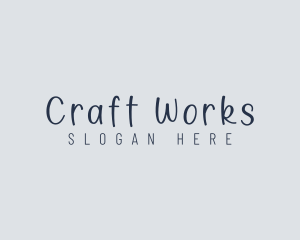 Handwritten Craft Boutique logo design